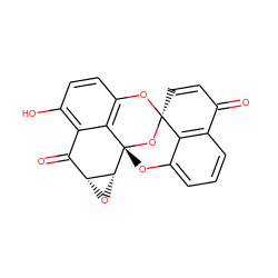 O=C1C=C[C@]23Oc4ccc(O)c5c4[C@](Oc4cccc1c42)(O3)[C@@H]1O[C@@H]1C5=O ZINC000014679381