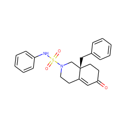 O=C1C=C2CCN(S(=O)(=O)Nc3ccccc3)C[C@]2(Cc2ccccc2)CC1 ZINC000028953611