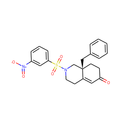 O=C1C=C2CCN(S(=O)(=O)c3cccc([N+](=O)[O-])c3)C[C@]2(Cc2ccccc2)CC1 ZINC000028953643