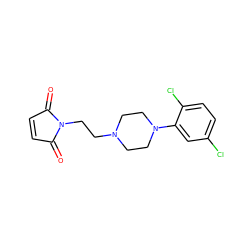 O=C1C=CC(=O)N1CCN1CCN(c2cc(Cl)ccc2Cl)CC1 ZINC000013560177