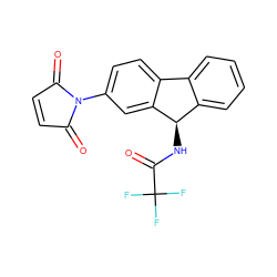 O=C1C=CC(=O)N1c1ccc2c(c1)[C@H](NC(=O)C(F)(F)F)c1ccccc1-2 ZINC000001687541