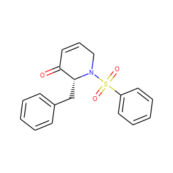 O=C1C=CCN(S(=O)(=O)c2ccccc2)[C@@H]1Cc1ccccc1 ZINC000036175739