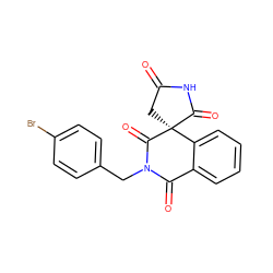 O=C1C[C@@]2(C(=O)N1)C(=O)N(Cc1ccc(Br)cc1)C(=O)c1ccccc12 ZINC000013737592