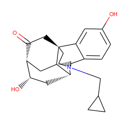 O=C1C[C@@]23CCN(CC4CC4)[C@@H]4C[C@H](O)[C@H]1C[C@]42Cc1ccc(O)cc13 ZINC000207622961