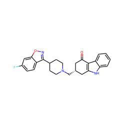 O=C1C[C@@H](CN2CCC(c3noc4cc(F)ccc34)CC2)Cc2[nH]c3ccccc3c21 ZINC000003916060