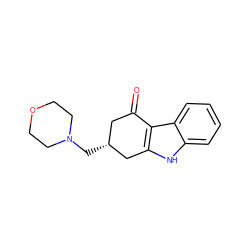 O=C1C[C@@H](CN2CCOCC2)Cc2[nH]c3ccccc3c21 ZINC000027107211