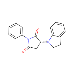 O=C1C[C@@H](N2CCc3ccccc32)C(=O)N1c1ccccc1 ZINC000000535628