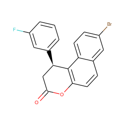 O=C1C[C@@H](c2cccc(F)c2)c2c(ccc3cc(Br)ccc23)O1 ZINC000029136137