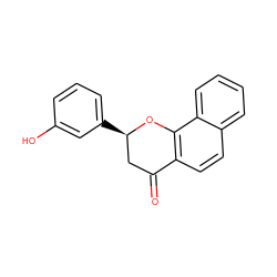 O=C1C[C@@H](c2cccc(O)c2)Oc2c1ccc1ccccc21 ZINC000029127983