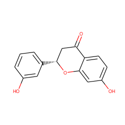 O=C1C[C@@H](c2cccc(O)c2)Oc2cc(O)ccc21 ZINC000029128041