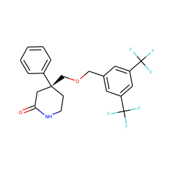 O=C1C[C@](COCc2cc(C(F)(F)F)cc(C(F)(F)F)c2)(c2ccccc2)CCN1 ZINC000095605044