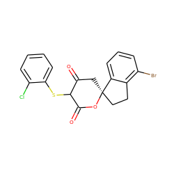 O=C1C[C@]2(CCc3c(Br)cccc32)OC(=O)C1Sc1ccccc1Cl ZINC000299821013