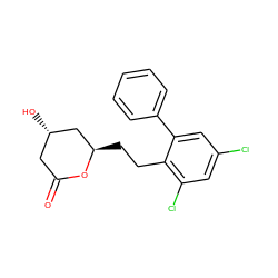 O=C1C[C@H](O)C[C@@H](CCc2c(Cl)cc(Cl)cc2-c2ccccc2)O1 ZINC000029482233