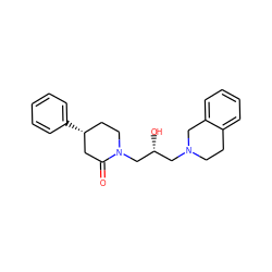 O=C1C[C@H](c2ccccc2)CCN1C[C@H](O)CN1CCc2ccccc2C1 ZINC000221117679