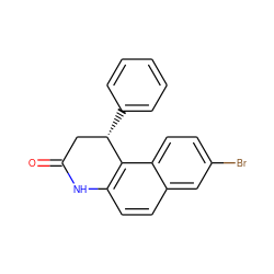 O=C1C[C@H](c2ccccc2)c2c(ccc3cc(Br)ccc23)N1 ZINC000029135397