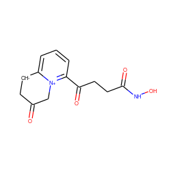 O=C1C[CH-]c2cccc(C(=O)CCC(=O)NO)[n+]2C1 ZINC000055685112