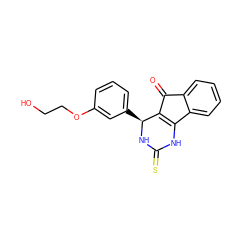 O=C1C2=C(NC(=S)N[C@H]2c2cccc(OCCO)c2)c2ccccc21 ZINC000101466681