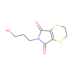 O=C1C2=C(SCCS2)C(=O)N1CCCO ZINC000002875086