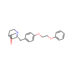 O=C1C2CCN(CC2)[C@@H]1Cc1ccc(OCCOc2ccccc2)cc1 ZINC000057450903