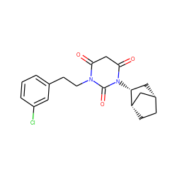 O=C1CC(=O)N([C@@H]2C[C@@H]3CC[C@H]2C3)C(=O)N1CCc1cccc(Cl)c1 ZINC000101678199