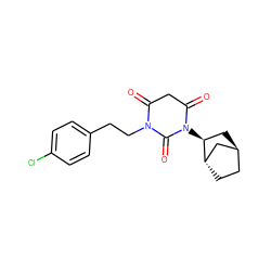 O=C1CC(=O)N([C@H]2C[C@H]3CC[C@H]2C3)C(=O)N1CCc1ccc(Cl)cc1 ZINC000299847318