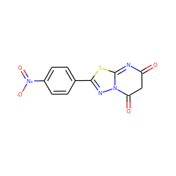 O=C1CC(=O)N2N=C(c3ccc([N+](=O)[O-])cc3)SC2=N1 ZINC000000320802