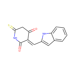 O=C1CC(=S)NC(=O)/C1=C/c1cc2ccccc2[nH]1 ZINC001772638854