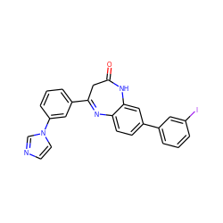 O=C1CC(c2cccc(-n3ccnc3)c2)=Nc2ccc(-c3cccc(I)c3)cc2N1 ZINC000103297713