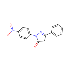 O=C1CC(c2ccccc2)=NN1c1ccc([N+](=O)[O-])cc1 ZINC000018217717