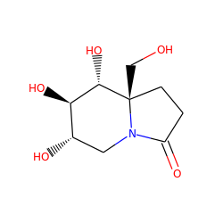 O=C1CC[C@@]2(CO)[C@@H](O)[C@H](O)[C@@H](O)CN12 ZINC000473128189