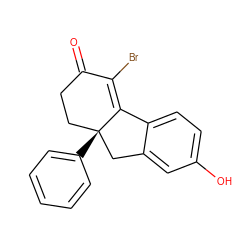 O=C1CC[C@@]2(c3ccccc3)Cc3cc(O)ccc3C2=C1Br ZINC000034633762