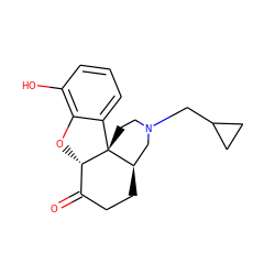 O=C1CC[C@@H]2CN(CC3CC3)CC[C@@]23c2cccc(O)c2O[C@@H]13 ZINC000013738593