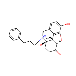 O=C1CC[C@]2(O)[C@@H]3Cc4ccc(O)c5c4[C@]2(CCN3CCCc2ccccc2)[C@@H]1O5 ZINC000224035258