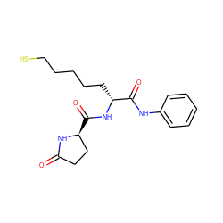 O=C1CC[C@H](C(=O)N[C@H](CCCCCS)C(=O)Nc2ccccc2)N1 ZINC000219540543