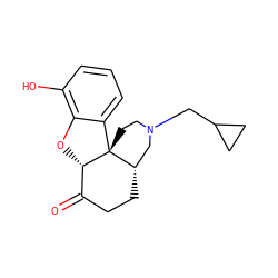 O=C1CC[C@H]2CN(CC3CC3)CC[C@@]23c2cccc(O)c2O[C@@H]13 ZINC000013738592