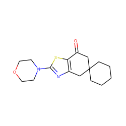 O=C1CC2(CCCCC2)Cc2nc(N3CCOCC3)sc21 ZINC000040892762