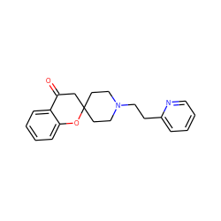 O=C1CC2(CCN(CCc3ccccn3)CC2)Oc2ccccc21 ZINC000026736743