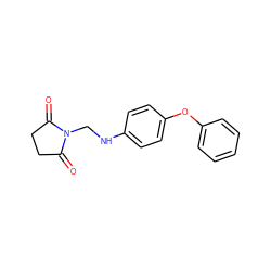 O=C1CCC(=O)N1CNc1ccc(Oc2ccccc2)cc1 ZINC000000257973