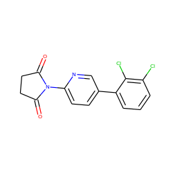 O=C1CCC(=O)N1c1ccc(-c2cccc(Cl)c2Cl)cn1 ZINC000045260919