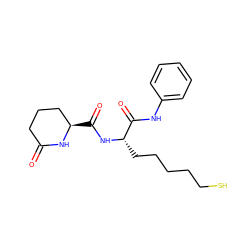 O=C1CCC[C@@H](C(=O)N[C@@H](CCCCCS)C(=O)Nc2ccccc2)N1 ZINC000205066076