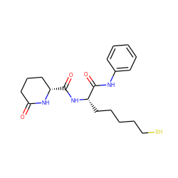 O=C1CCC[C@H](C(=O)N[C@@H](CCCCCS)C(=O)Nc2ccccc2)N1 ZINC000219541172