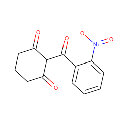 O=C1CCCC(=O)C1C(=O)c1ccccc1[N+](=O)[O-] ZINC000100821623