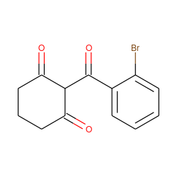 O=C1CCCC(=O)C1C(=O)c1ccccc1Br ZINC000101250603