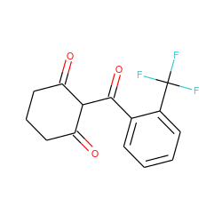 O=C1CCCC(=O)C1C(=O)c1ccccc1C(F)(F)F ZINC000100826763