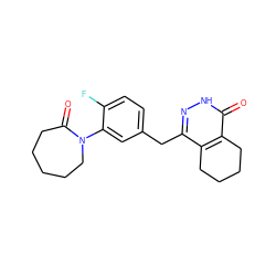 O=C1CCCCCN1c1cc(Cc2n[nH]c(=O)c3c2CCCC3)ccc1F ZINC000139738475