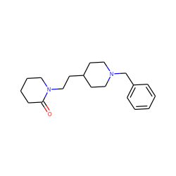 O=C1CCCCN1CCC1CCN(Cc2ccccc2)CC1 ZINC000003814250