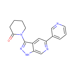 O=C1CCCCN1c1n[nH]c2cnc(-c3cccnc3)cc12 ZINC000205262185