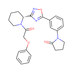 O=C1CCCN1c1cccc(-c2nc([C@H]3CCCCN3C(=O)COc3ccccc3)no2)c1 ZINC000143461545