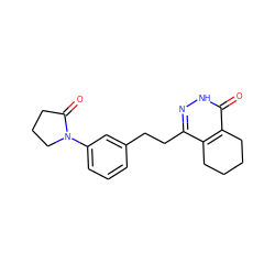 O=C1CCCN1c1cccc(CCc2n[nH]c(=O)c3c2CCCC3)c1 ZINC000168469996