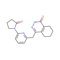 O=C1CCCN1c1cccc(Cc2n[nH]c(=O)c3c2CCCC3)n1 ZINC000167889867